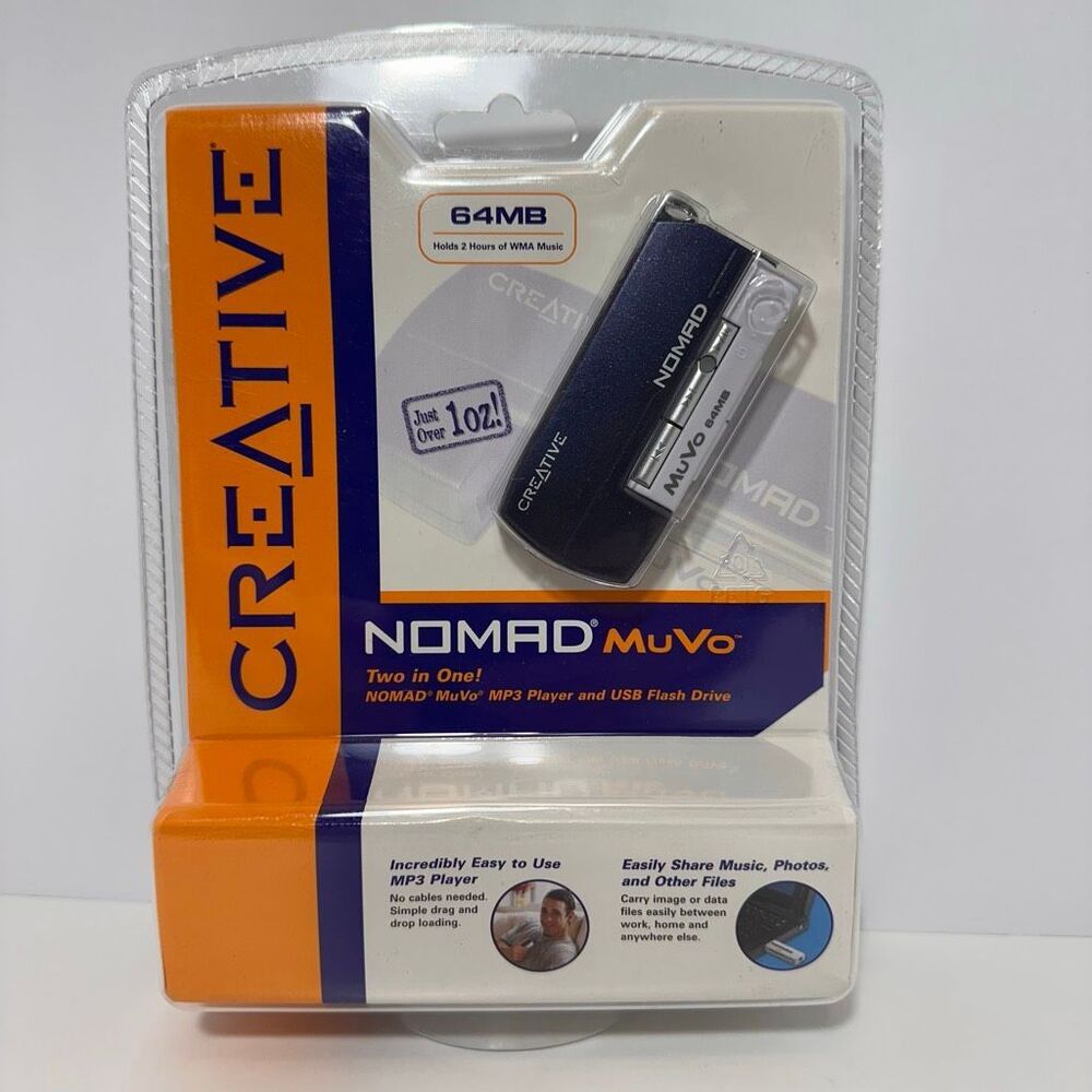 Creative Labs NOMAD MuVo 64MB Digital Audio Player & USB Flash Drive Black, in O